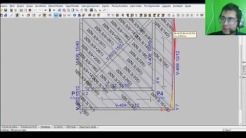 Laje treliçada beiralbalanço nos 2 sentidoseixos Análise soluções Engenheiro Estrutural