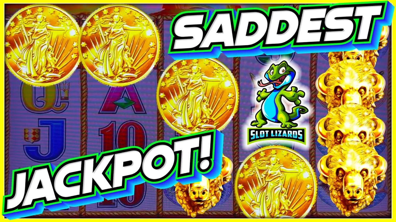 SADDEST JACKPOT EVER!!! BONUS BONUS BONUS! Buffalo Gold Slot QUEST FOR 15 GOLD HEADS! HIGHLIGHT
