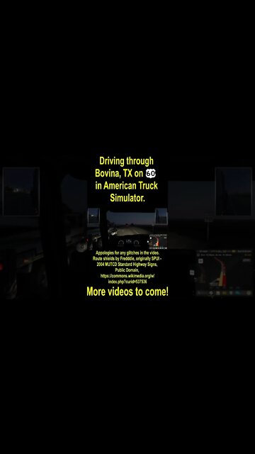 Driving through Bovina, TX on US 60 in American Truck Simulator in American Truck Simulator