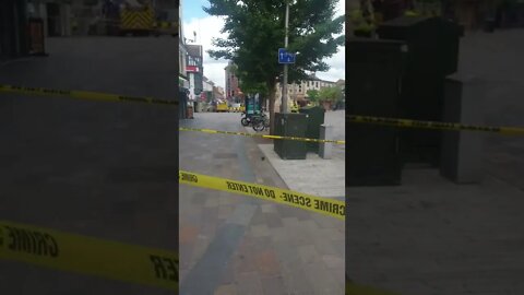 leicester city center closed because a building has become weak and falling