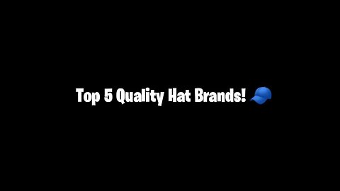 Top 5 Quality Hat Brands AFG SLA!