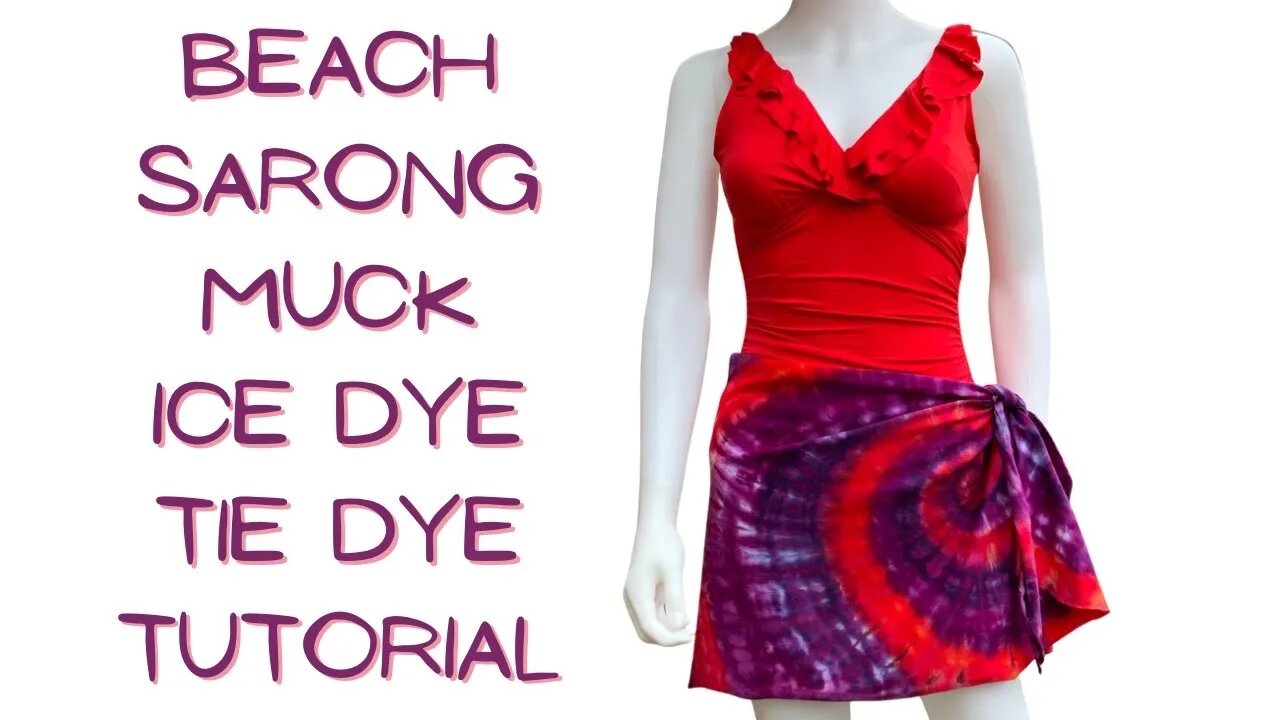Tie-Dye Designs: Beach Sarong Muck Ice Dye