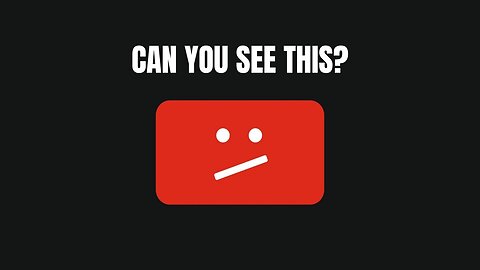 if you can see this video...