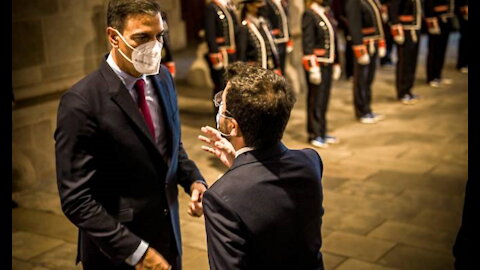 Sánchez ve posturas alejadas con Aragonès pero dialogarán sin pausa ni plazos