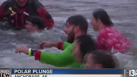Alaskans plunge into frigid waters for a good cause