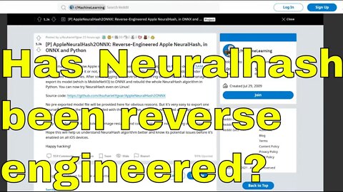 The slippery slope into conspiracy: Apple's neuralhash reverse engineered?