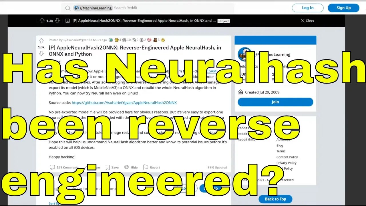 The slippery slope into conspiracy: Apple's neuralhash reverse engineered?