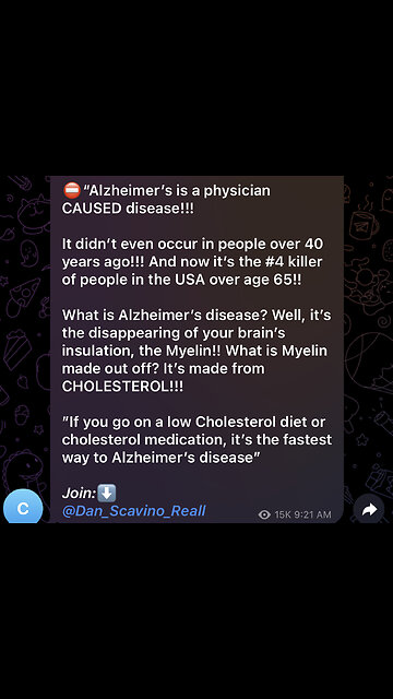 ⛔️“Alzheimer’s is a physician CAUSED disease!!!