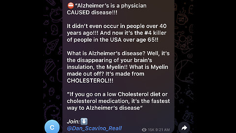 ⛔️“Alzheimer’s is a physician CAUSED disease!!!