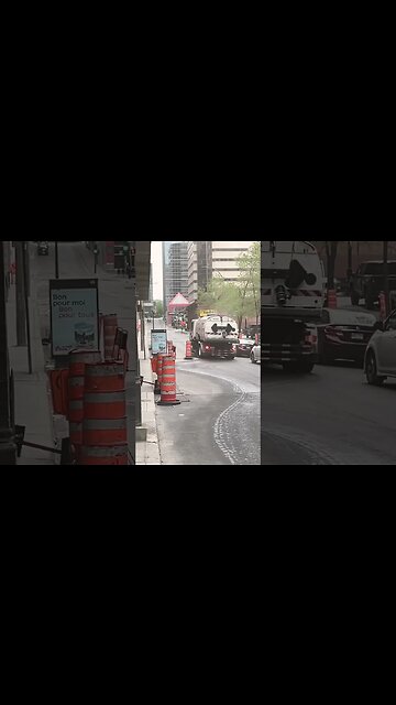 Street sweeper cleaner early morning