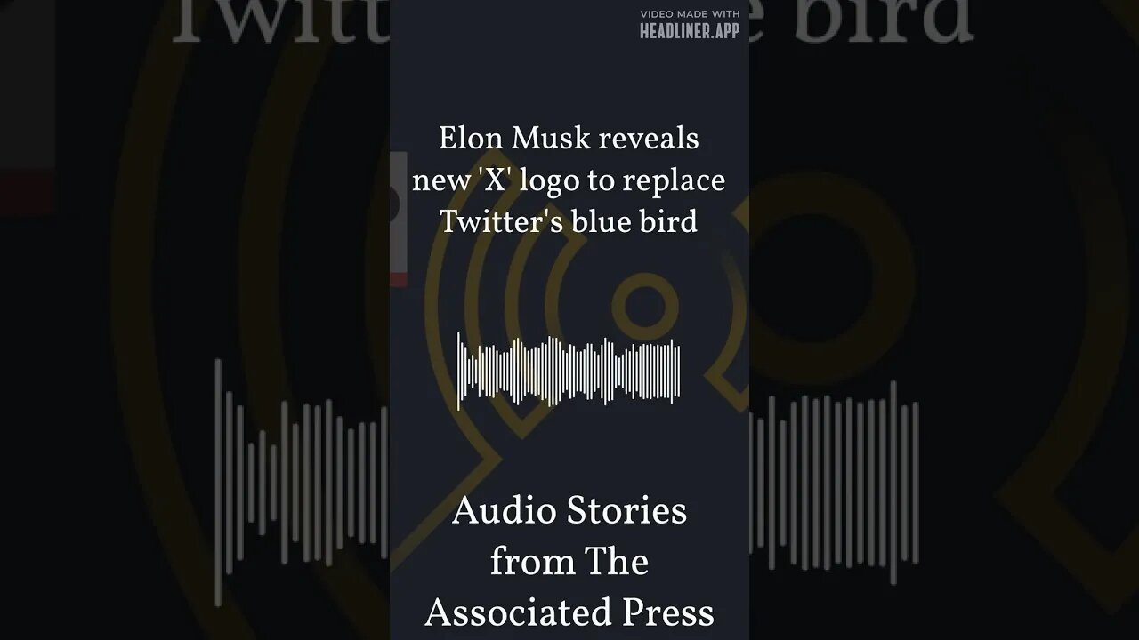 Elon Musk reveals new 'X' logo to replace Twitter's blue bird | Audio Stories from The...