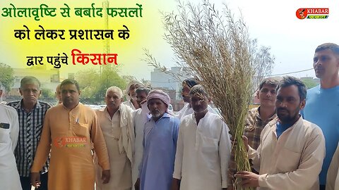 ओलावृष्टि से बर्बाद फसलों को लेकर प्रशासन के द्वार पहुंचे किसान | Dadri News Live | Khabar Khakhata