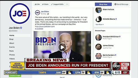 Joe Biden announces run for president