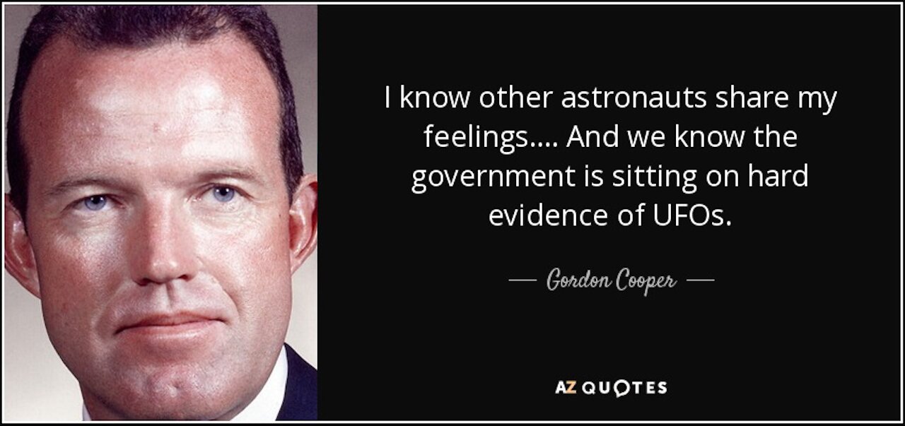 ( -0004 ) Before His Death Astronaut Gordon Cooper Said Scientists Are Working With Human-Looking ETs