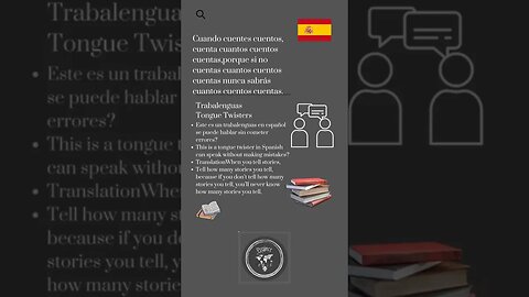 🇪🇸Tongue Twisters/Trabalenguas-Cuando cuentes cuentos, cuenta cuantos cuentos cuentas...