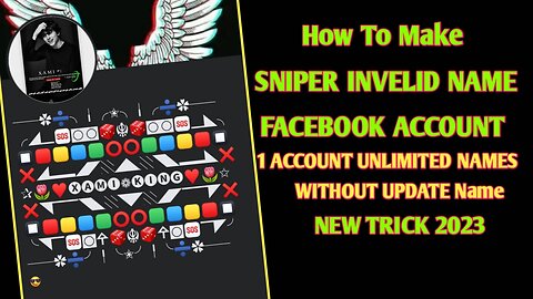 How to Make Sniper Invelid Name Account on Facebook 2023 | Create Unique Sniper Name without update