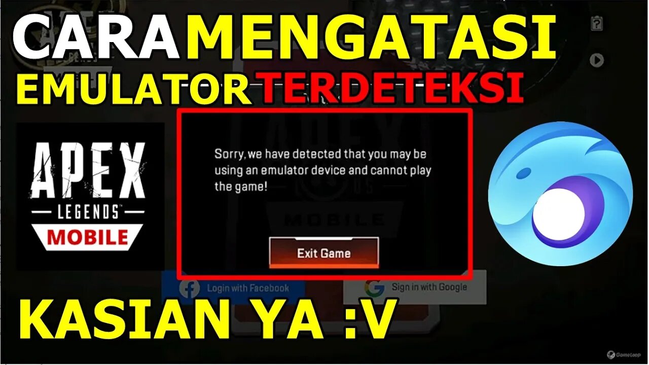 CARA MEGATASI TERDETEKSI EMULATOR DI APEX LEGENDS MOBILE MUDAH BANGET KOK :V