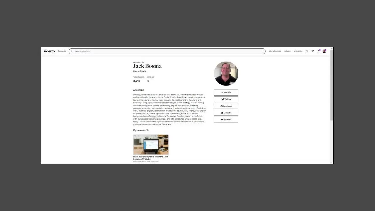 Please Join Us On The Udemy Platform And Let's Create Classes