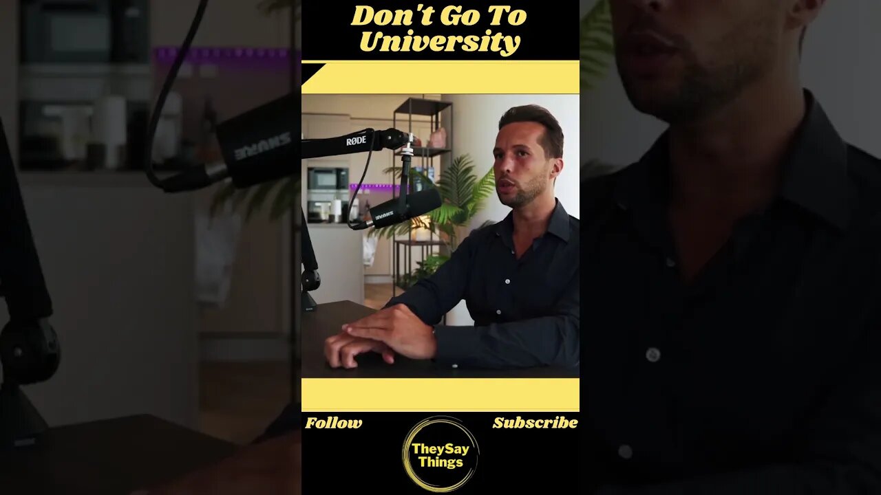 Tristan Tate , Don't Go To University #shorts #youtubeshorts #life #podcast #viral #advice #mindset