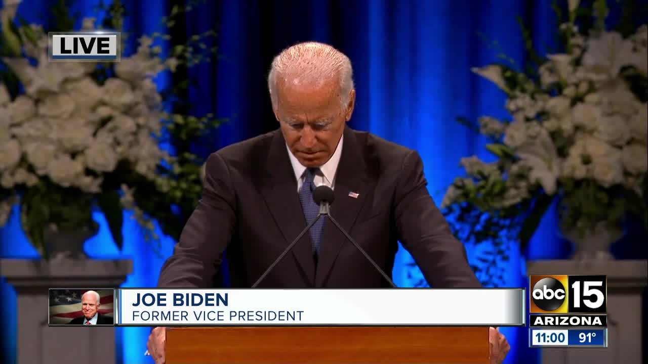 FULL VIDEO: Joe Biden speaks at Sen. John McCain's memorial service