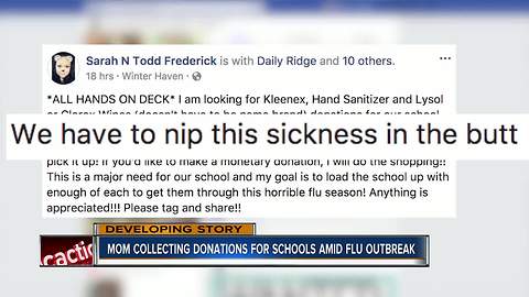 Polk County mom collecting donations for schools amid flu outbreak