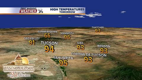 Chief Meteorologist Erin Christiansen's KGUN 9 Forecast Monday, May 14, 2018
