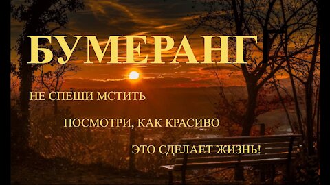 БУМЕРАНГ - ИСТОРИЯ ИЗ ЖИЗНИ