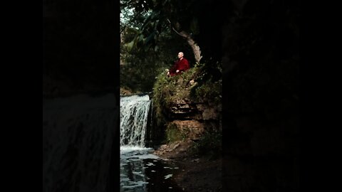 A Monk Meditates By The Riverside In Lotus Position #Shorts