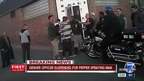 Denver officer suspended after using pepper spray on young man