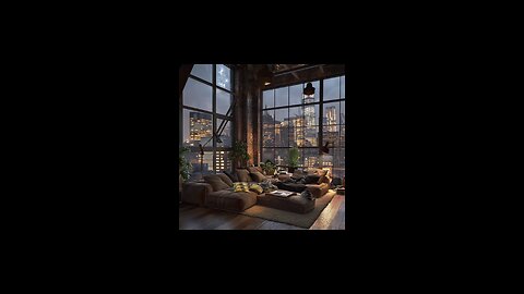 Cozy loft with a nice view of the city outside while it is raining 💧