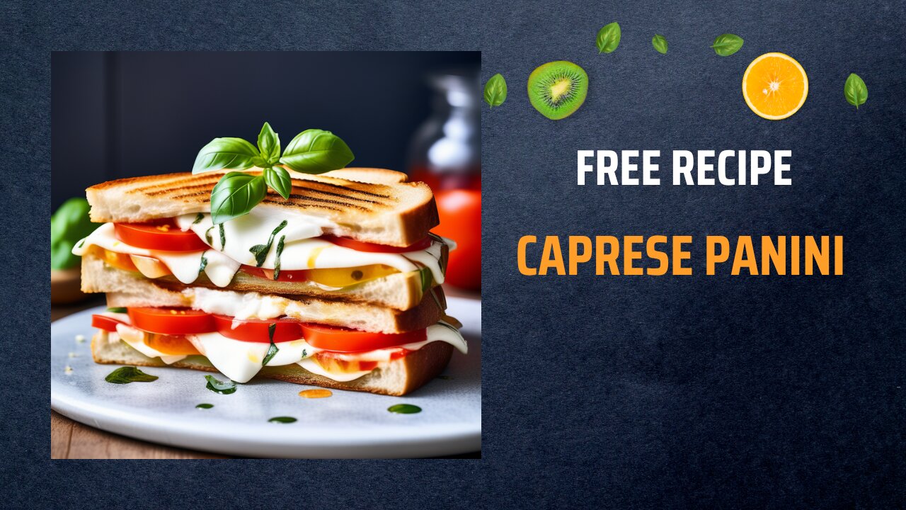 Free Caprese Panini Recipe 🥪🍅 Free Ebooks +Healing Frequency🎵