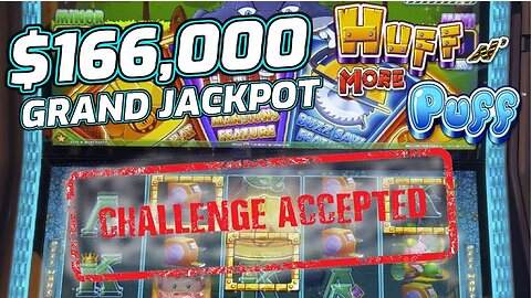 HUFF N MORE PUFF SLOTS ALL NIGHT LONG! 🚧 CHASING THE $166,000 GRAND JACKPOT!