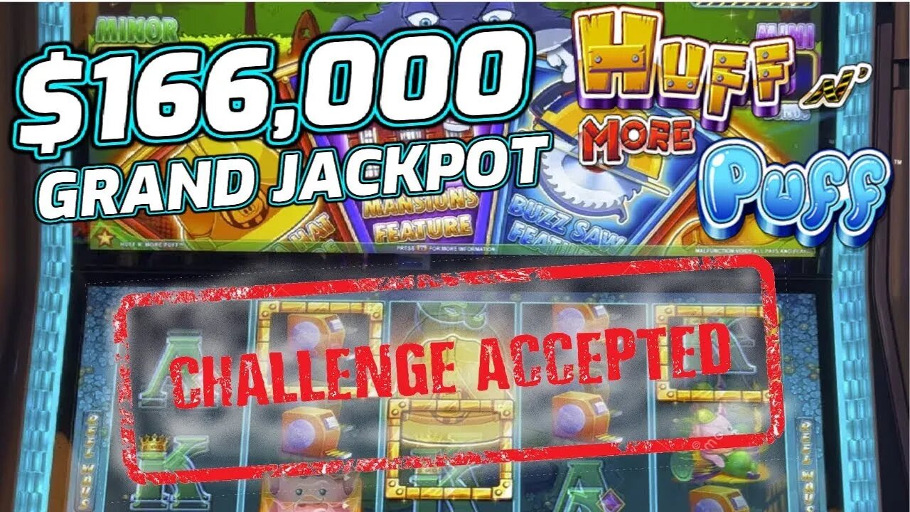 HUFF N MORE PUFF SLOTS ALL NIGHT LONG! 🚧 CHASING THE $166,000 GRAND JACKPOT!