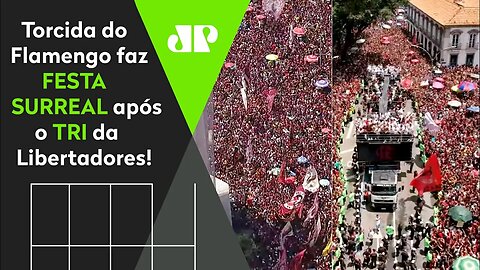 DE ARREPIAR! OLHA a FESTA SURREAL que a torcida do Flamengo FEZ HOJE pelo TRI da Libertadores!