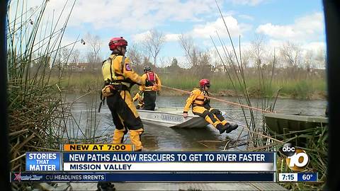 New routes to SD River created for rescue crews