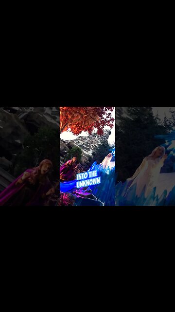 Frozen float in front of the Matterhorn #disneyland #magichappens #frozen #annaandelsa #olaf #parade