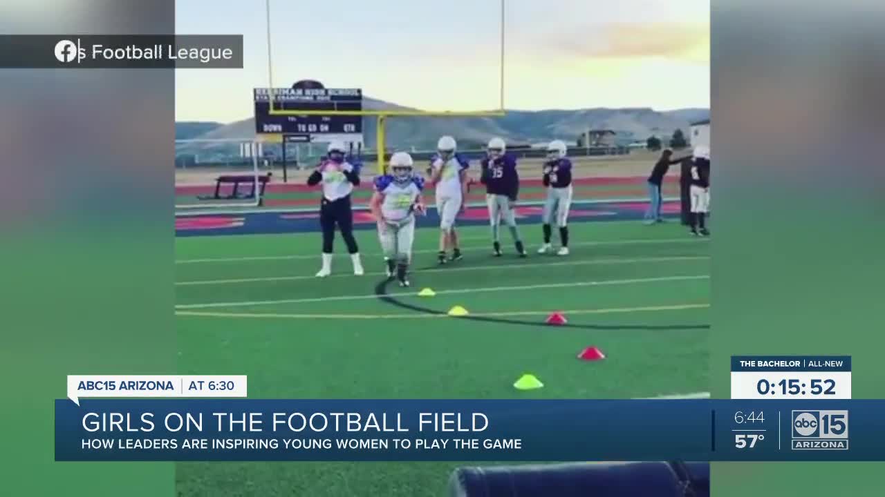 Girls on the football field