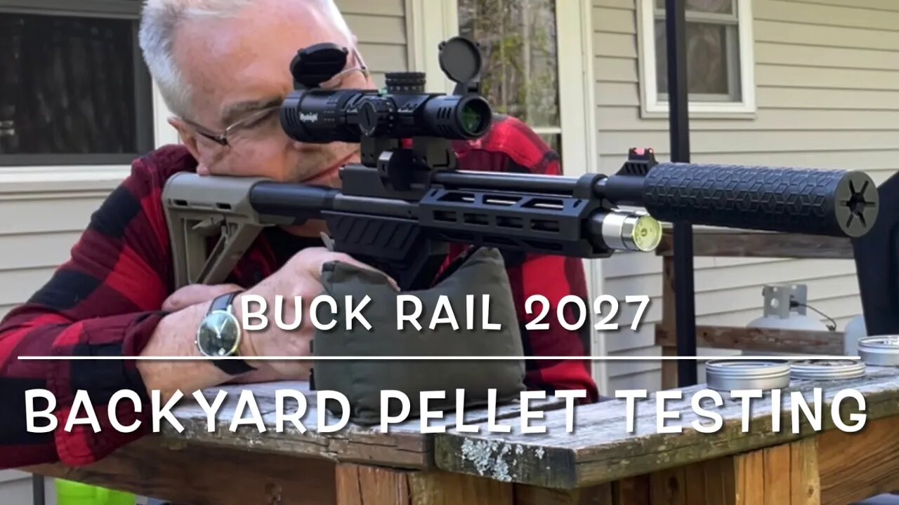 Backyard pellet testing my Buck Rail Beeman 2027. Norma Golden Trophy FT & RWS Superdomes 20 yds