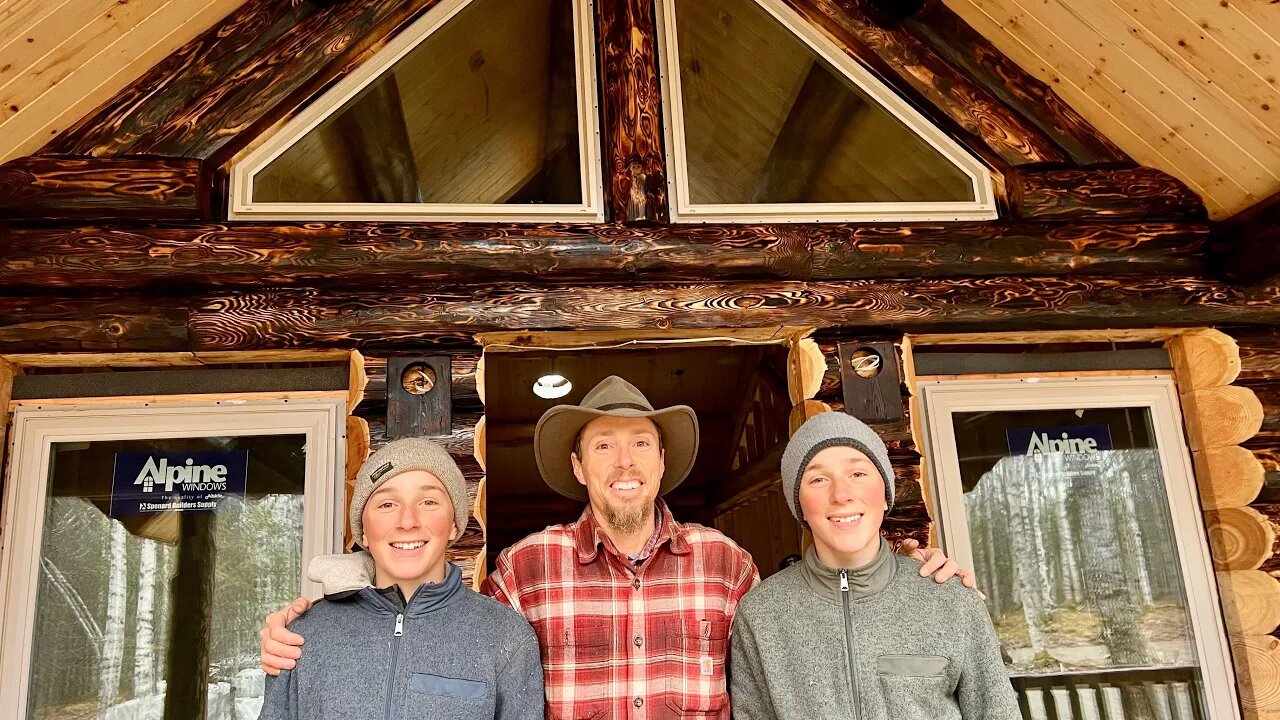 ￼￼ Installing Windows // Running In Floor Heat // Alaska Log Home