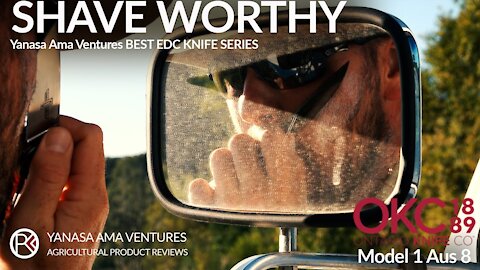 DUDE SHAVES WITH A KNIFE | Best EDC Knives | Ontario Knife Company Model 1 (Rat 1)