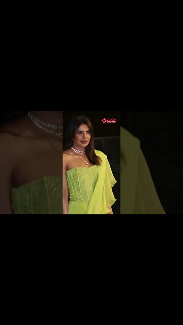 Priyanka Chopra STUNS in ruffled saree at Parineeti Chopra & Raghav Chadha's engagement #shorts