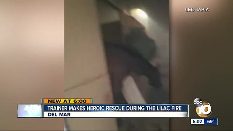 Trainer makes heroic rescue during the Lilac Fire