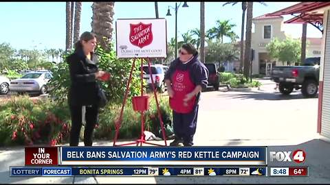 Belk bans Salvation Army's Red Kettle Campaign