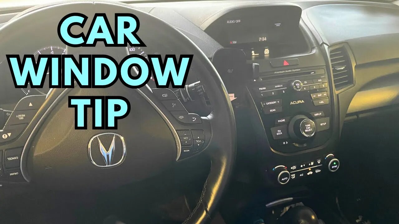 Acura Window and Sunroof Trick | Roll Them All Up Fast