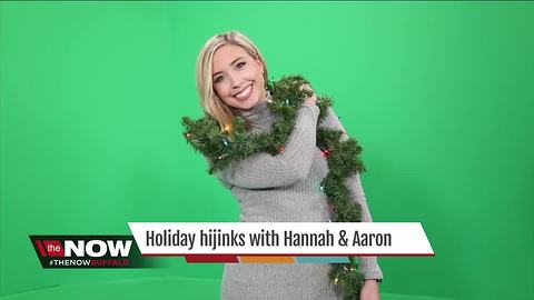 Holiday promo fun with Hannah and Aaron