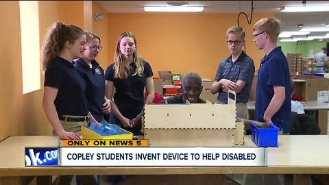 Copley students invent device to help disabled workers