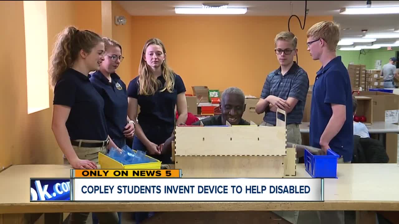 Copley students invent device to help disabled workers