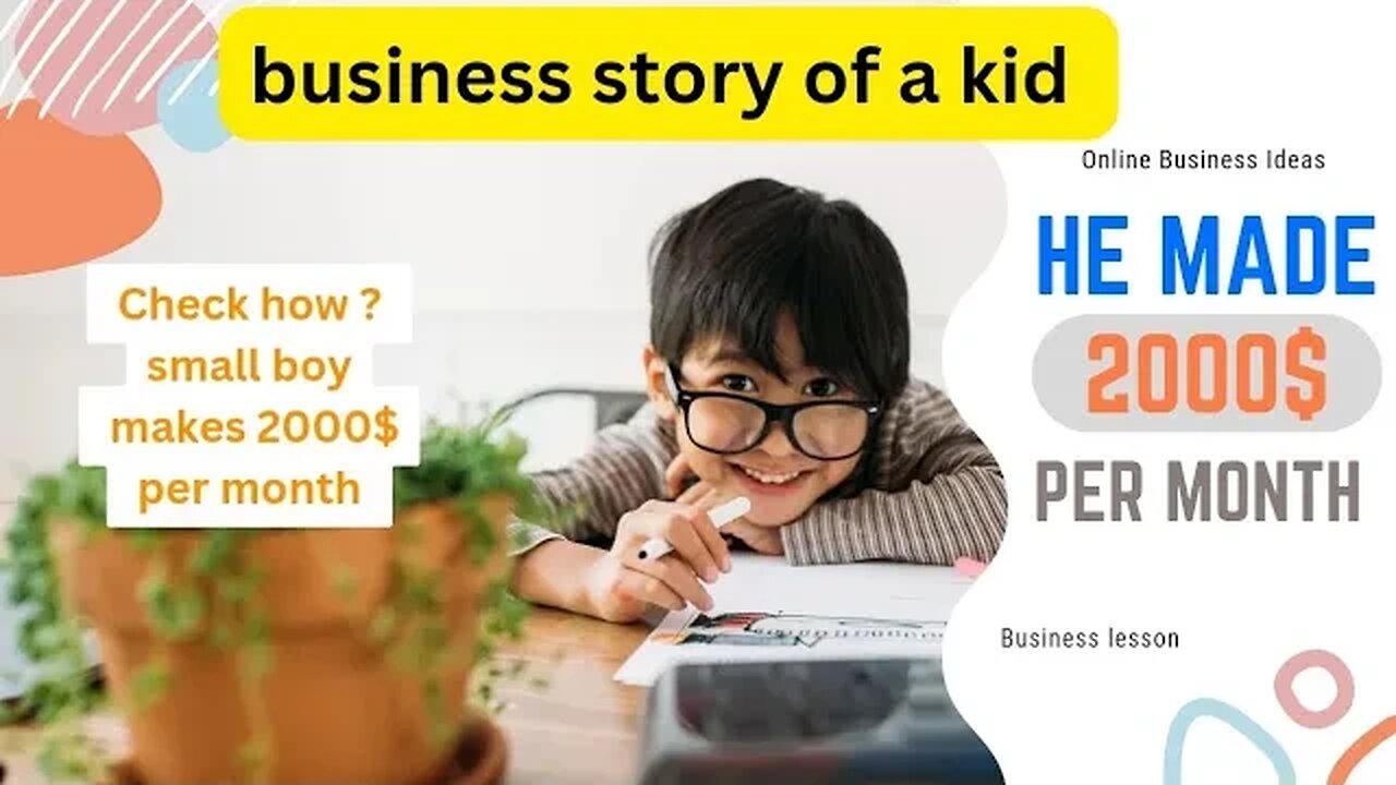 The Kidpreneur:How a SmallBoy Made $2,000 in a Month #Kidpreneur #SmallBusinessSuccess #Entrepreneur