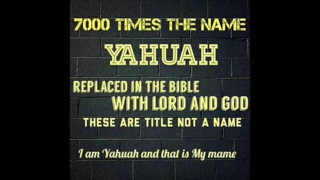 WUPY- I AM...YAHUAH that is MY NAME!