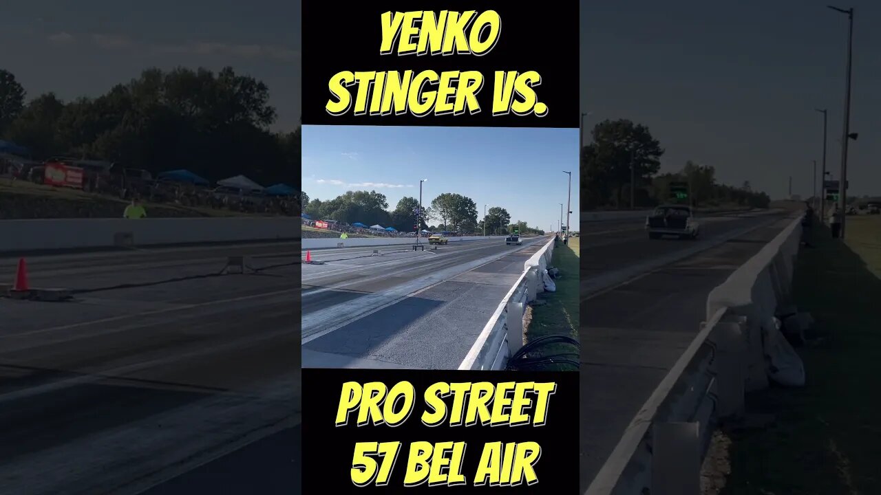 Yenko Stinger vs. Pro Street 57 Chevy Bel Air - Central Illinois Dragway #shorts